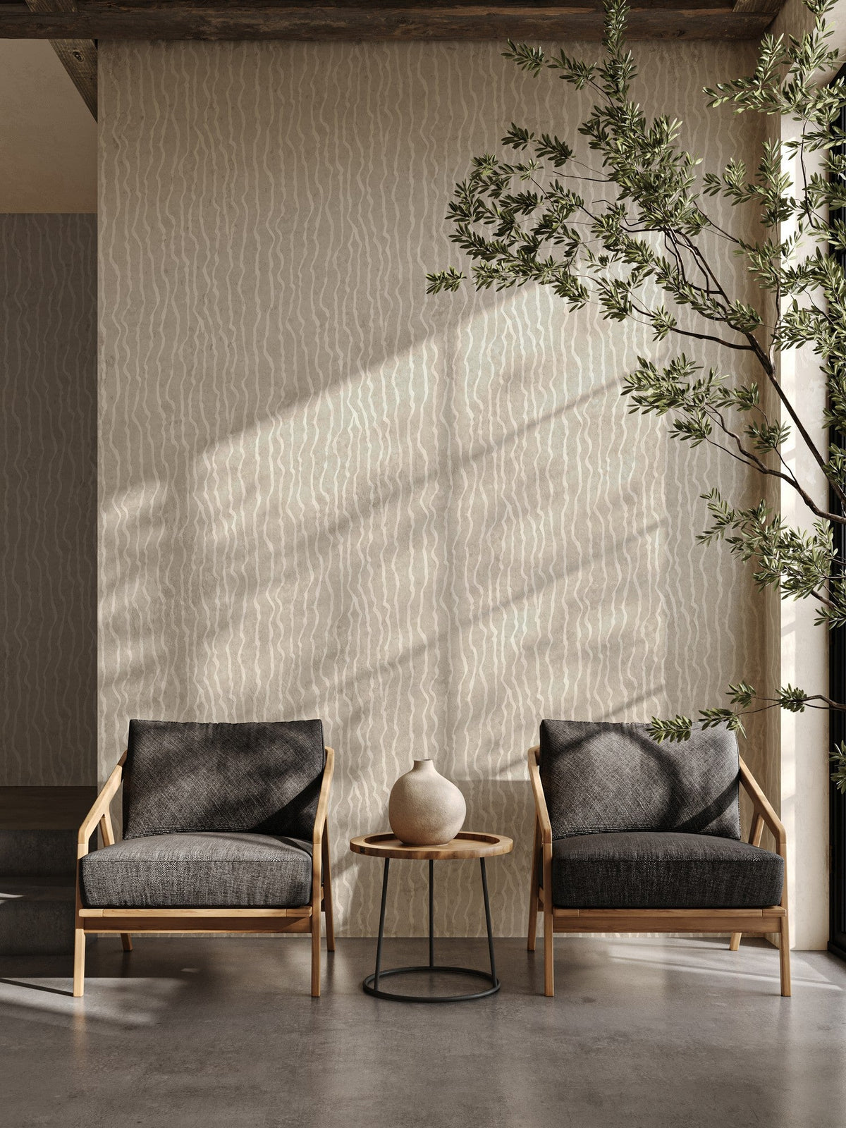 B00233 Calligraphy Pearl Artisan by Bodo Sperlein Wallpaper by Coordonné