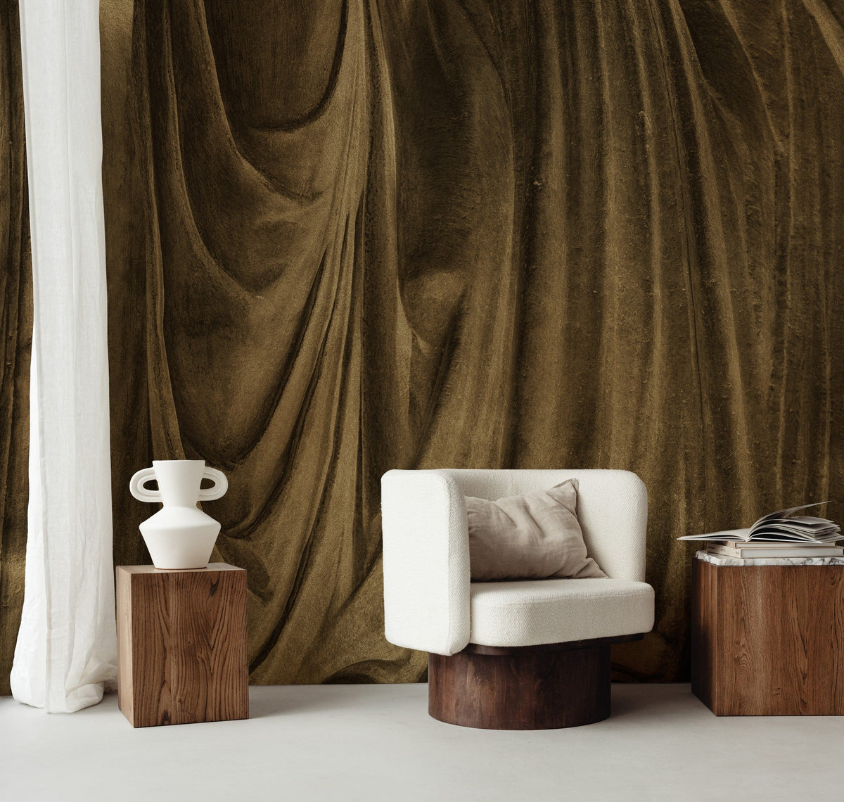 B00241 Fold Gold Artisan by Bodo Sperlein Mural by Coordonné (386x280cm)