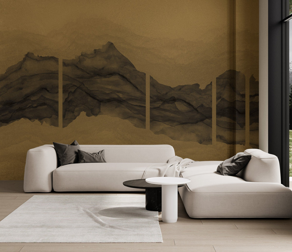 B00242 Torn Gold Artisan by Bodo Sperlein Mural by Coordonné (386x280cm)