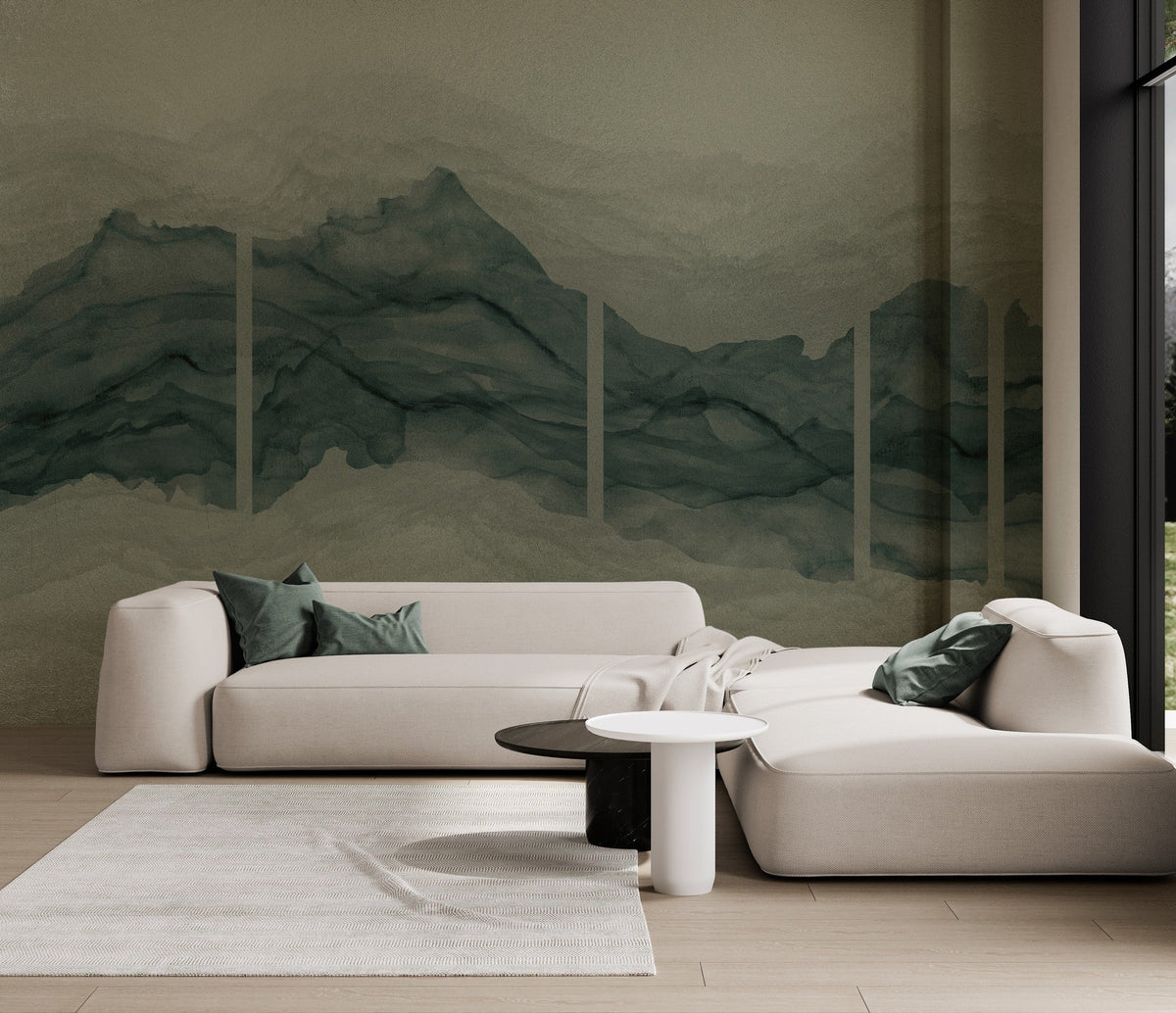 B00244 Torn Emerald Artisan by Bodo Sperlein Mural by Coordonné (386x280cm)