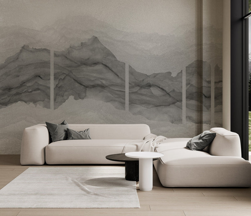 B00245 Torn Silver Artisan by Bodo Sperlein Mural by Coordonné (386x280cm)
