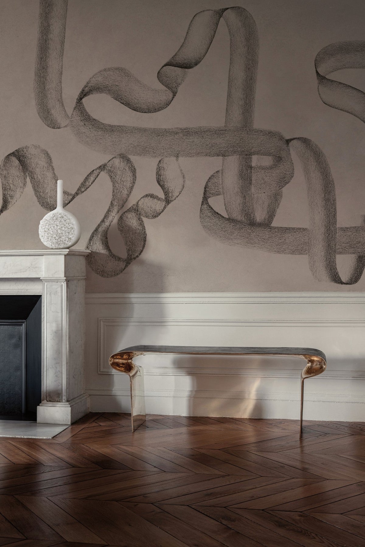 B00249 Ribbon Stone Artisan by Bodo Sperlein Mural by Coordonné (400x280cm)