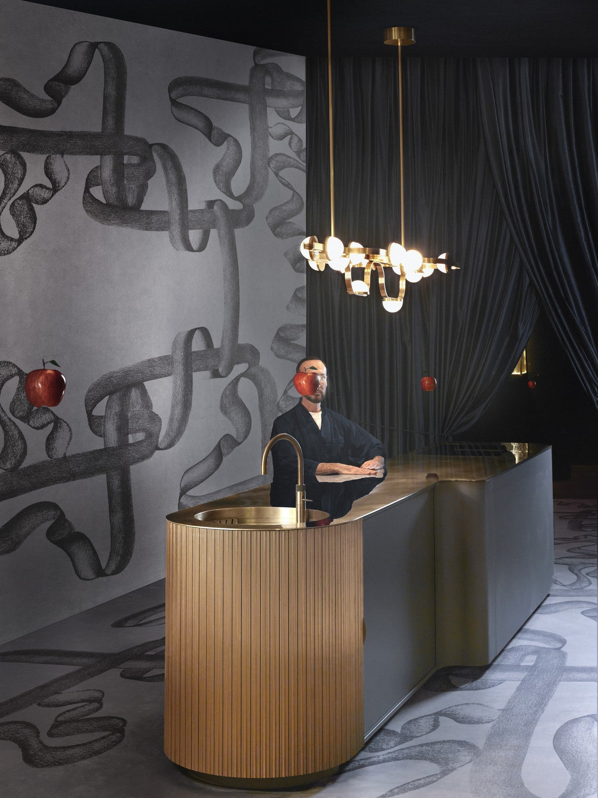 B00249 Ribbon Stone Artisan by Bodo Sperlein Mural by Coordonné (400x280cm)