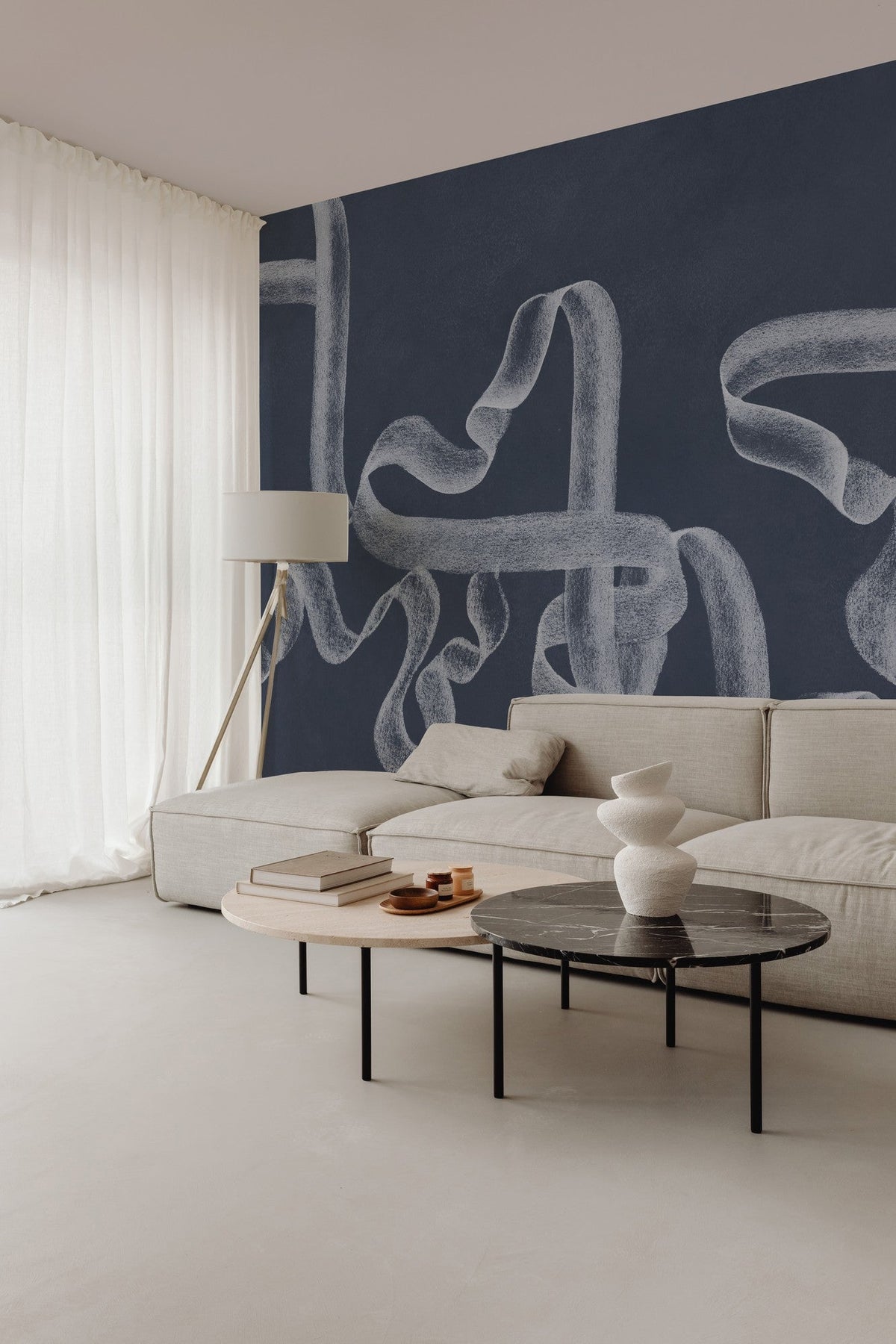 B00250 Ribbon Lapislazuli Artisan by Bodo Sperlein Mural by Coordonné (400x280cm)