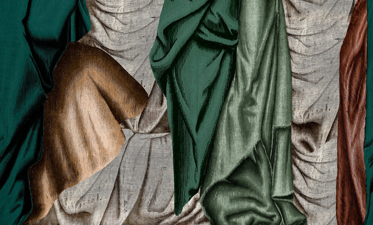 B00251 Drapery Emerald Artisan by Bodo Sperlein Mural by Coordonné (386x280cm)
