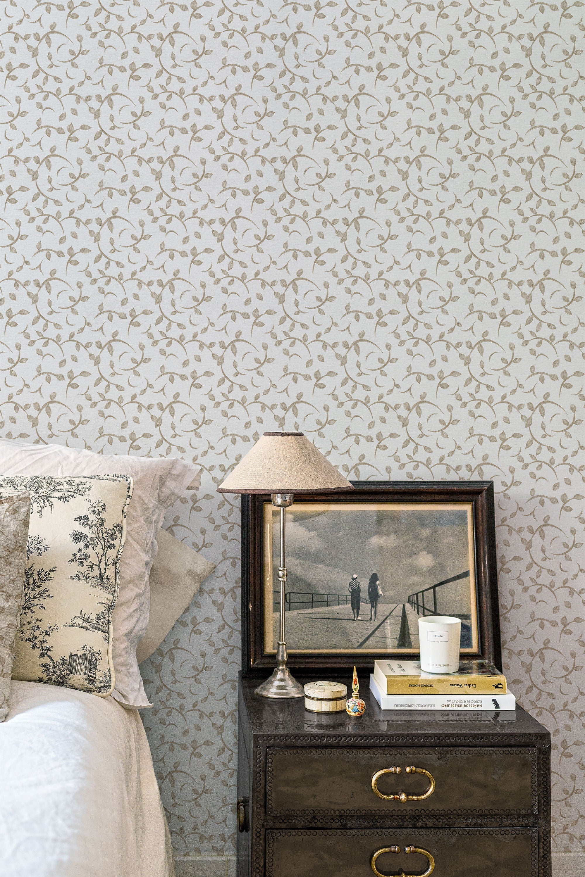 Twig Ecru Victorian Wallpaper by Coordonné