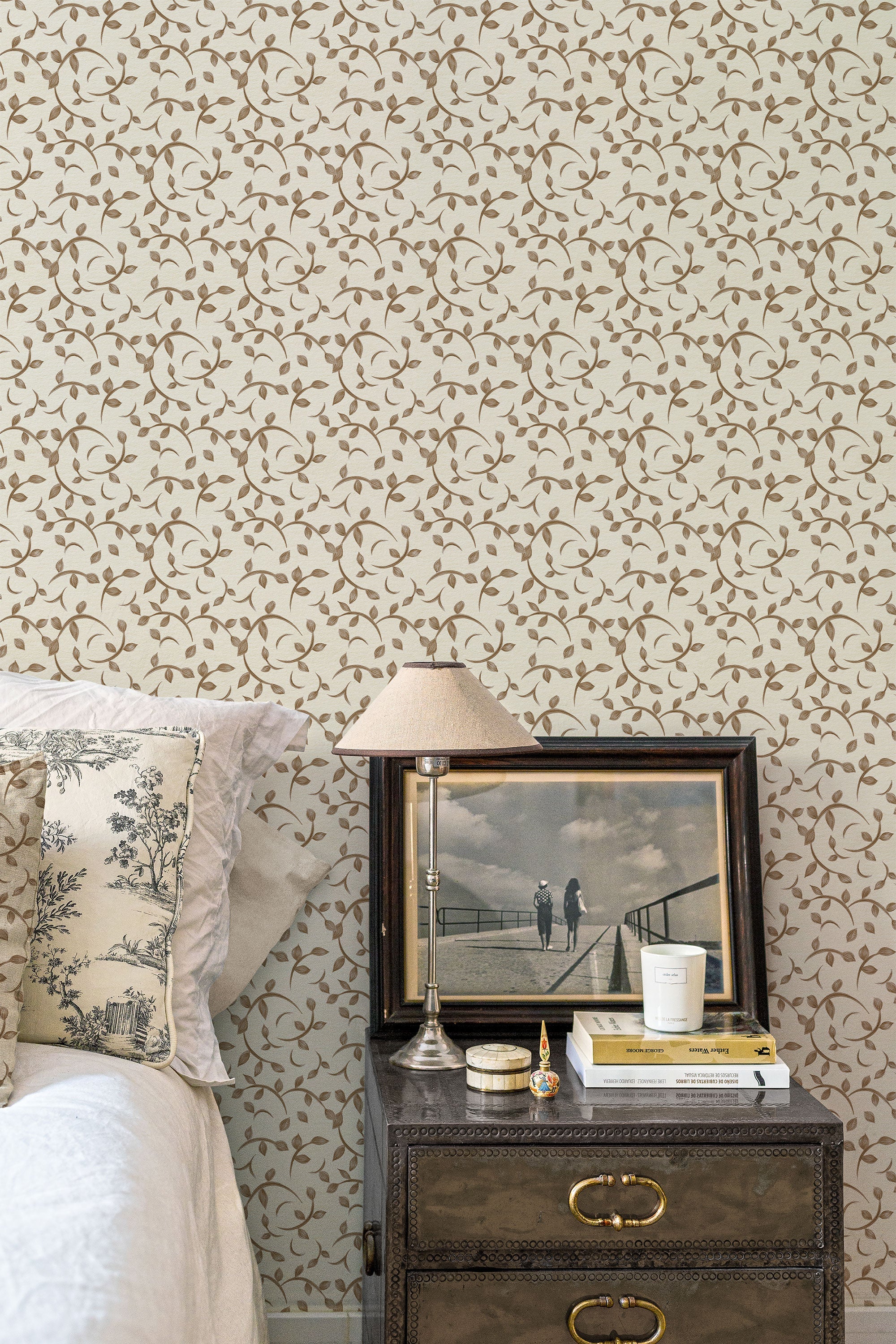 Twig Cacao Victorian Wallpaper by Coordonné