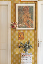 Clover Mustard Victorian Wallpaper by Coordonné