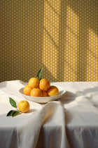 Clover Mustard Victorian Wallpaper by Coordonné