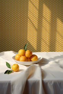 Clover Mustard Victorian Wallpaper by Coordonné