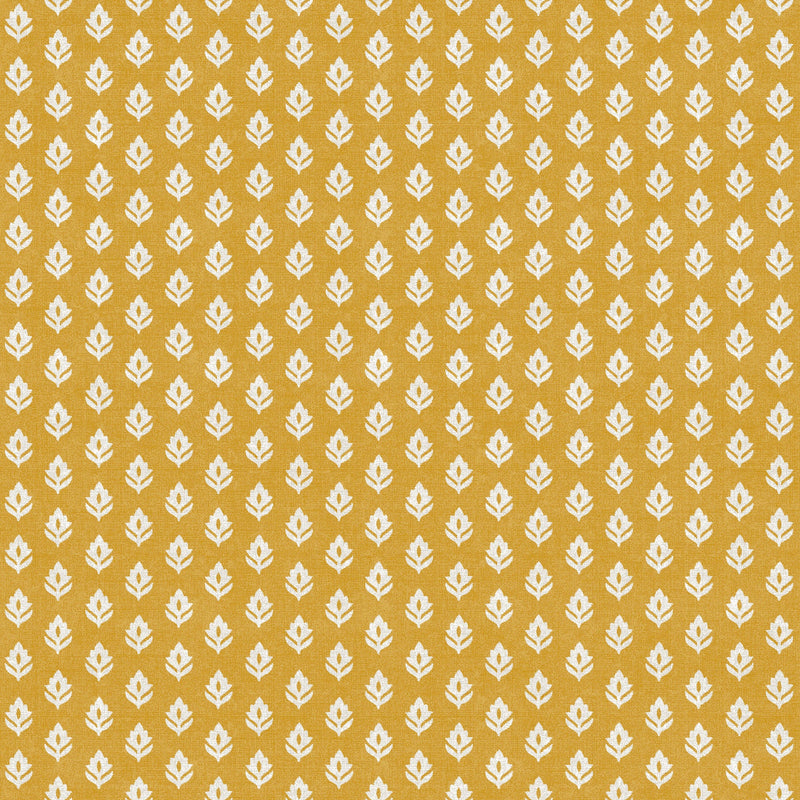 Clover Mustard Victorian Wallpaper by Coordonné