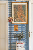 Clover Cobalt Victorian Wallpaper by Coordonné