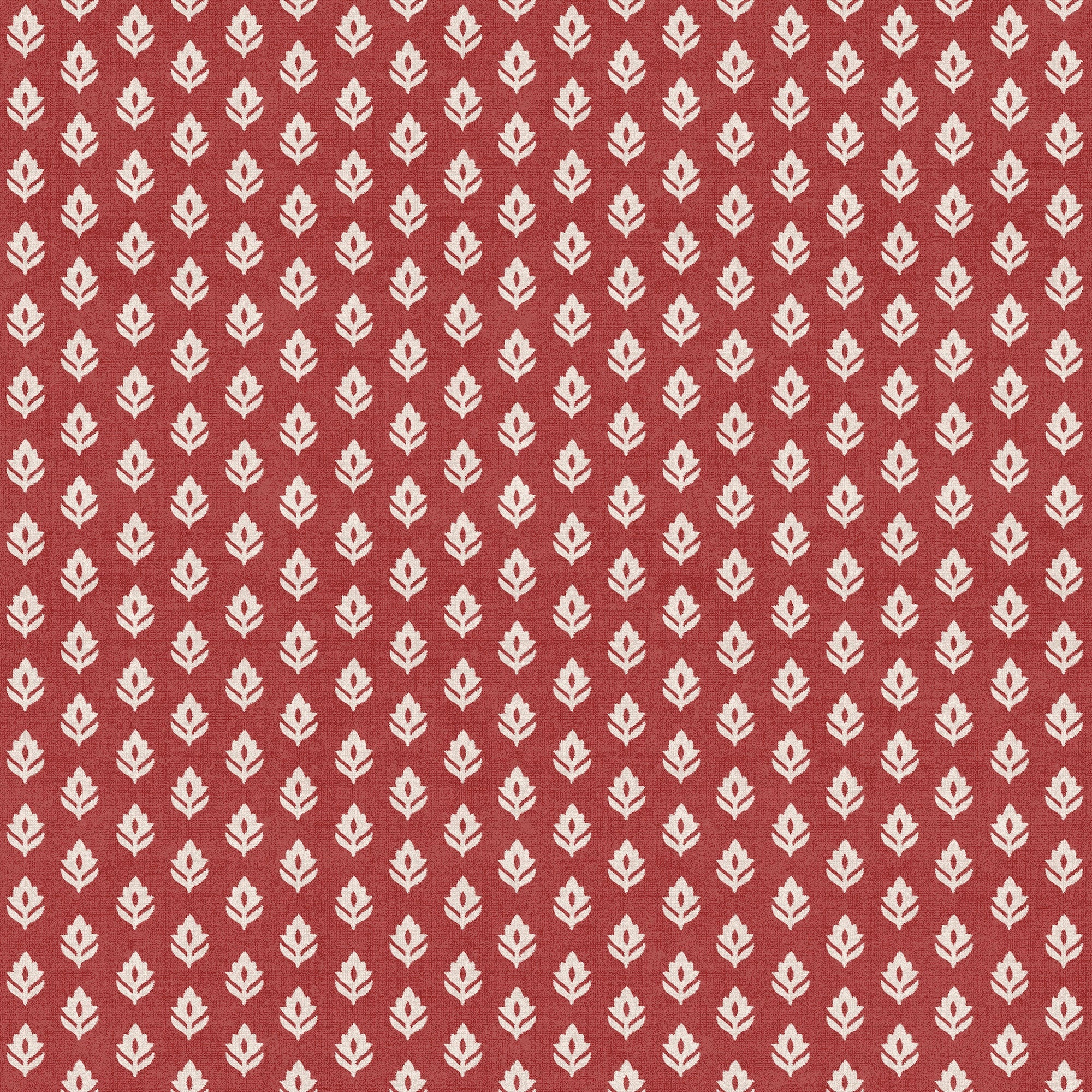 Clover Vermillion Victorian Wallpaper by Coordonné