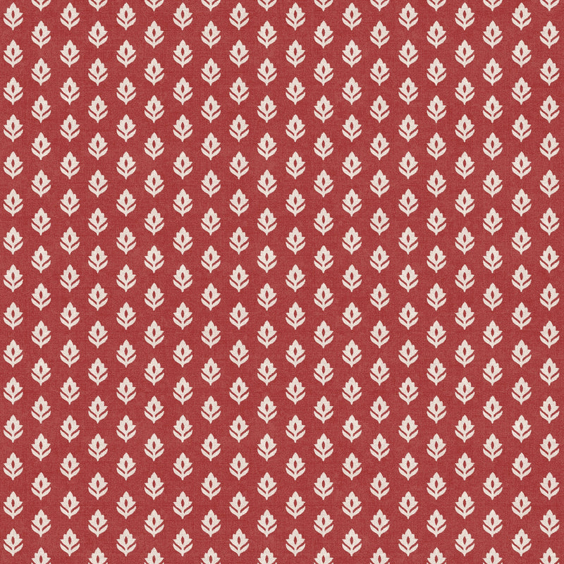 Clover Vermillion Victorian Wallpaper by Coordonné