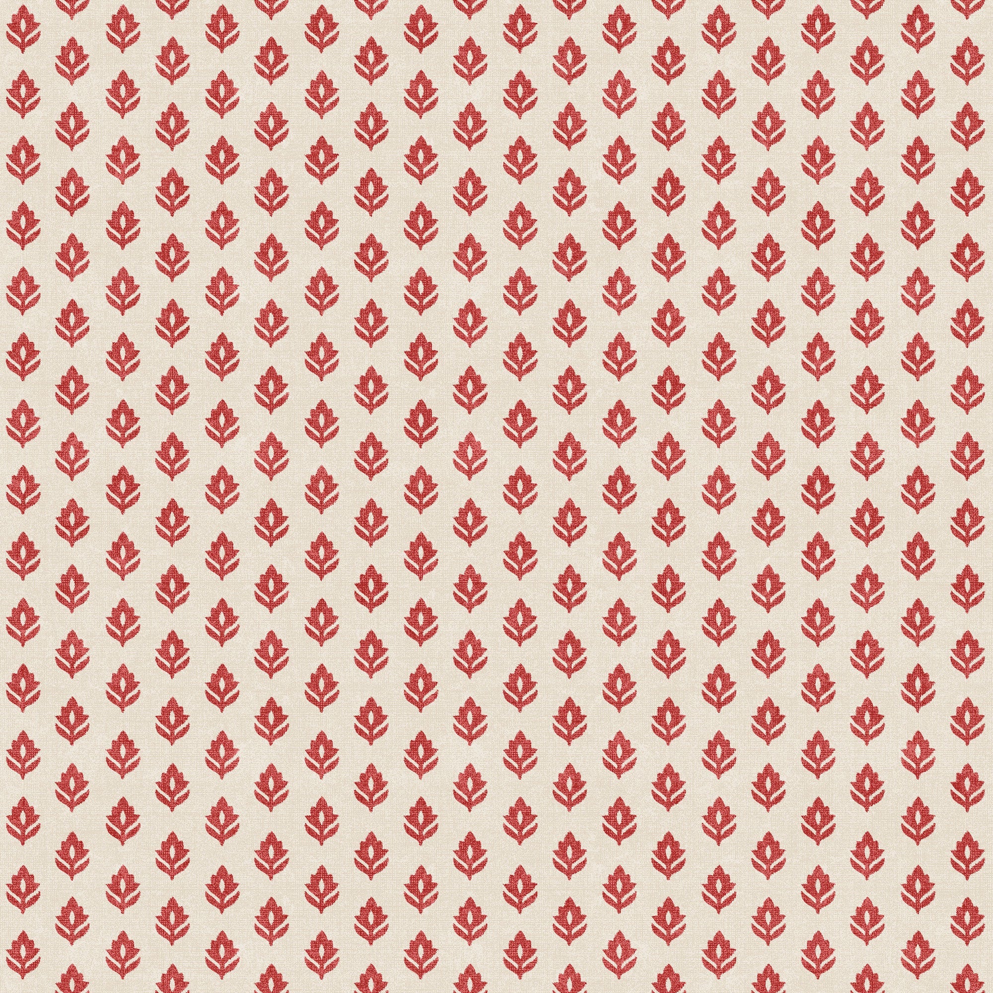 Clover Red Victorian Wallpaper by Coordonné
