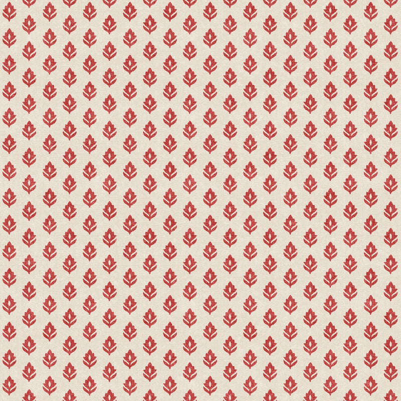 Clover Red Victorian Wallpaper by Coordonné