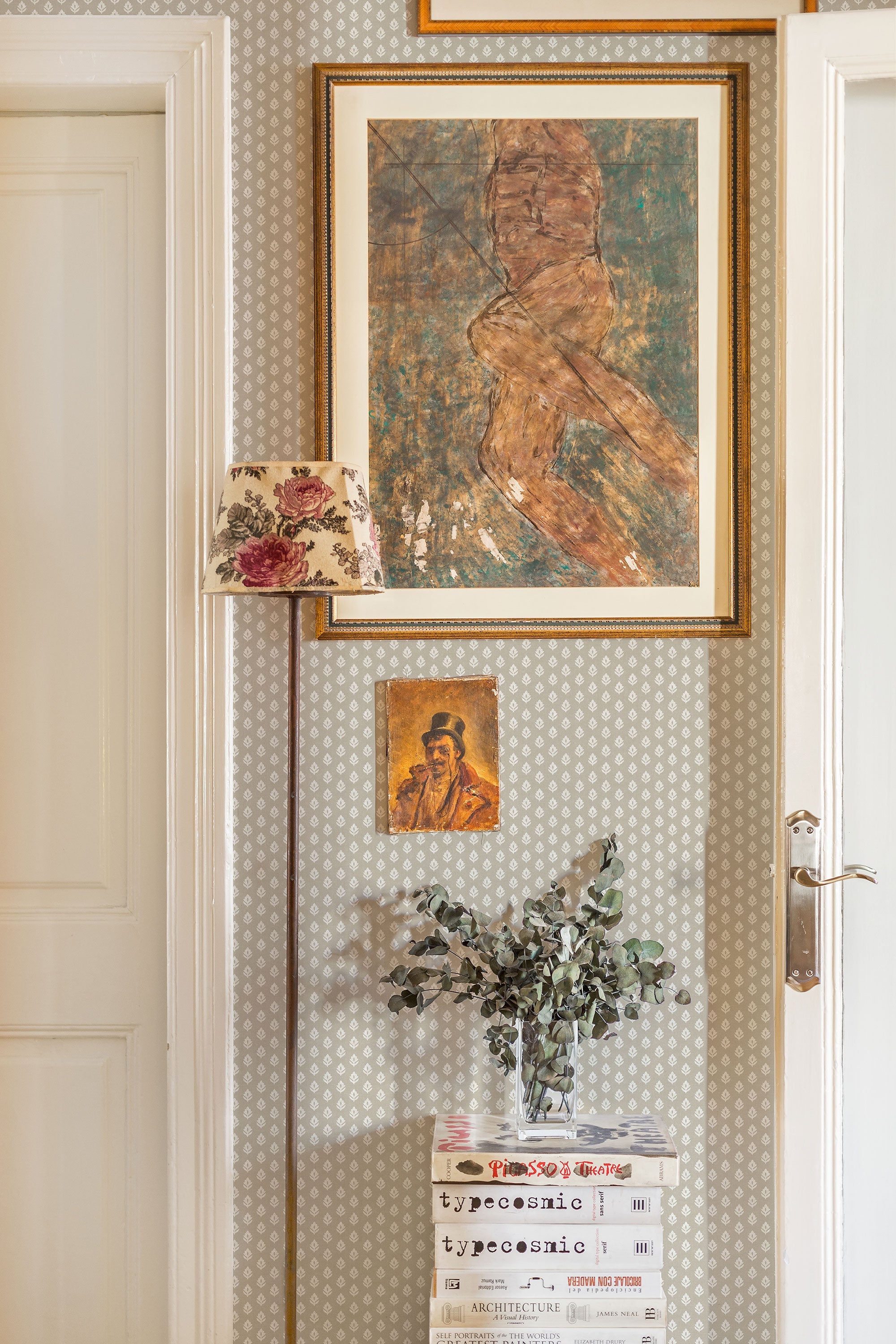 Clover Taupe Victorian Wallpaper by Coordonné
