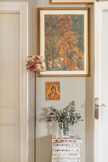 Clover Taupe Victorian Wallpaper by Coordonné