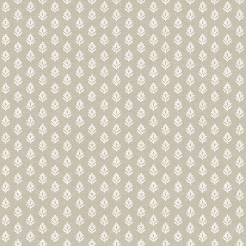 Clover Taupe Victorian Wallpaper by Coordonné