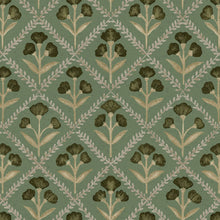 Poppy Emerald Victorian Wallpaper by Coordonné