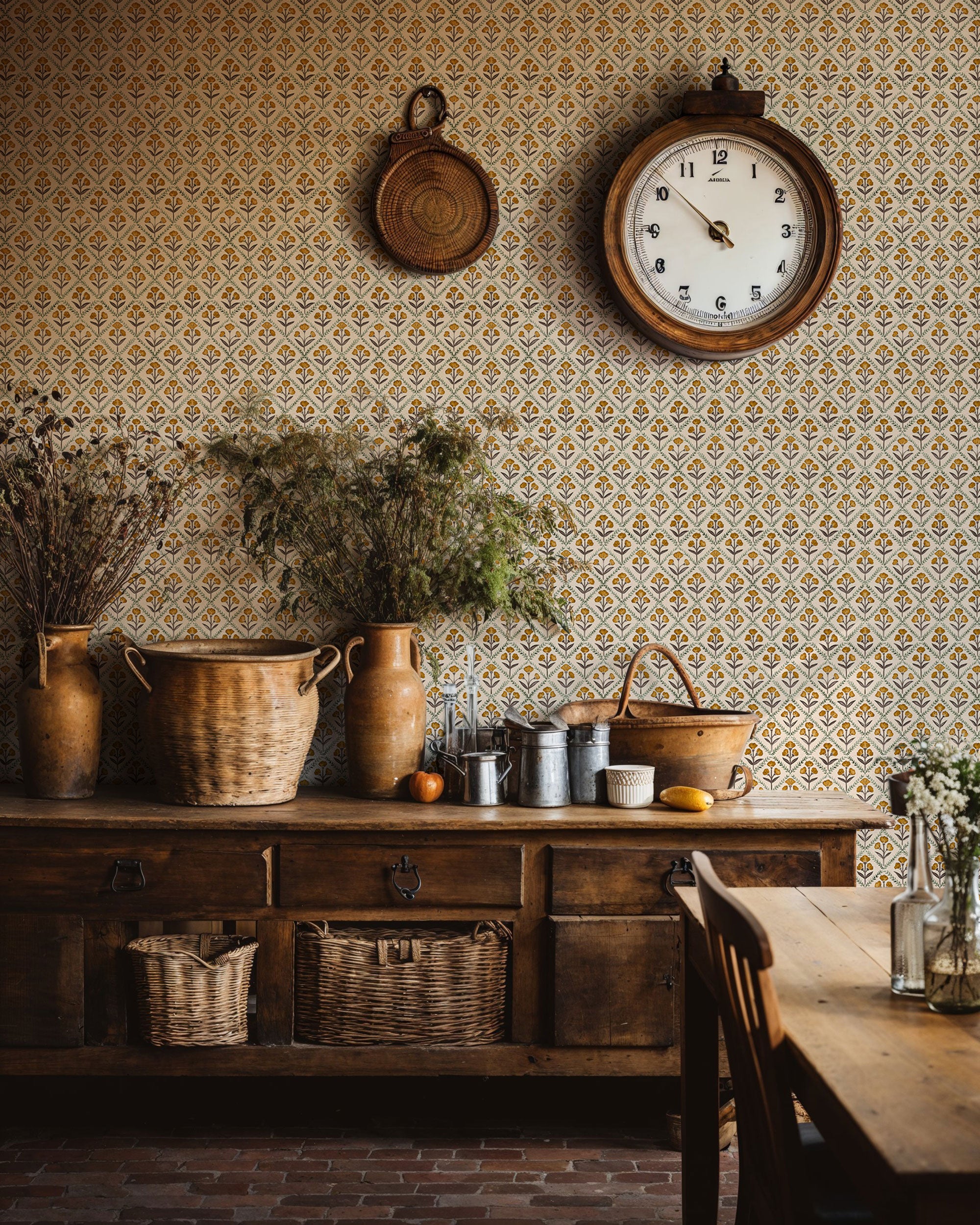 Poppy Curry Victorian Wallpaper by Coordonné