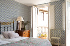 Poppy Blue Victorian Wallpaper by Coordonné