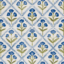 Poppy Blue Victorian Wallpaper by Coordonné