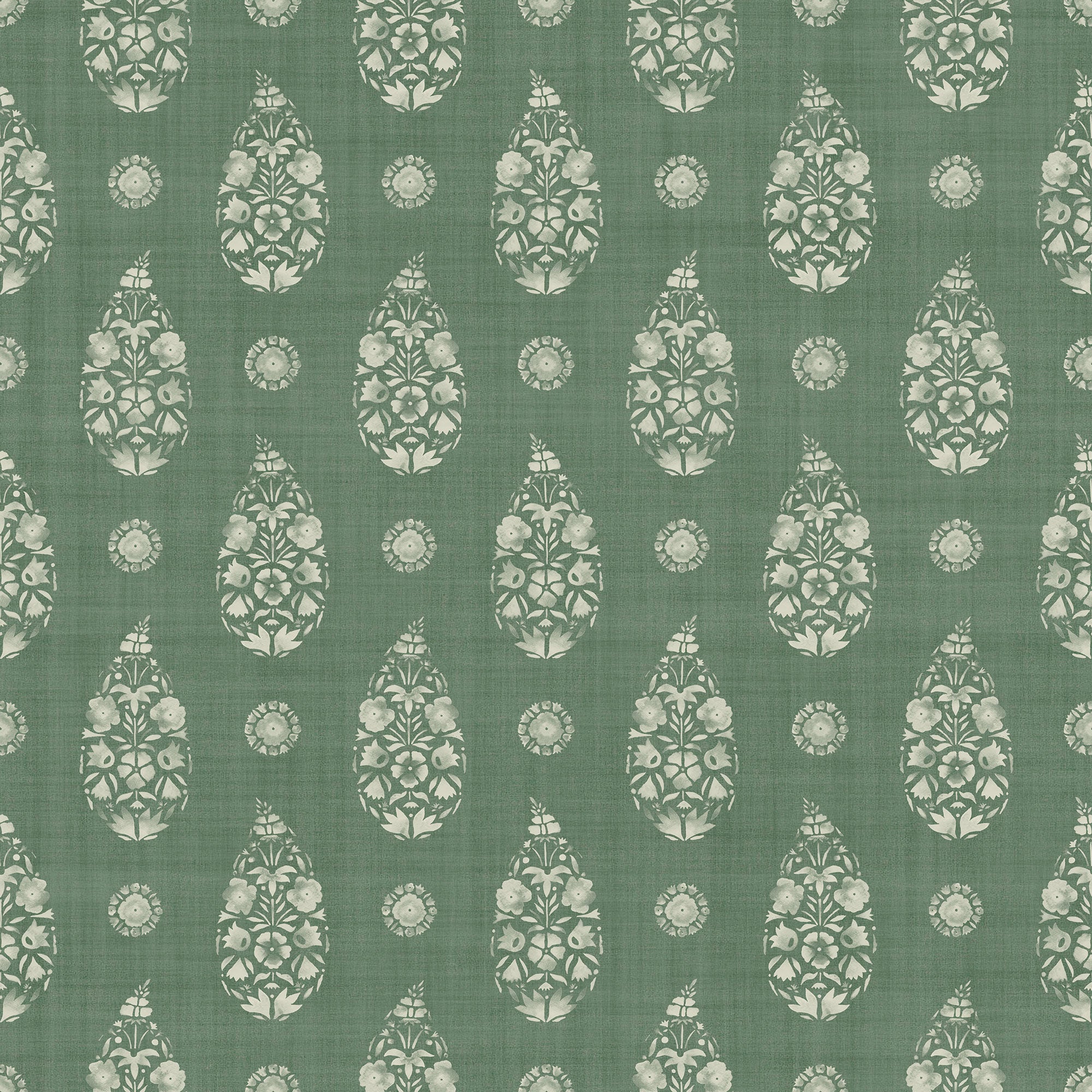 Paisley Emerald Victorian Wallpaper by Coordonné