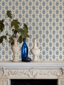 Paisley Blue Victorian Wallpaper by Coordonné
