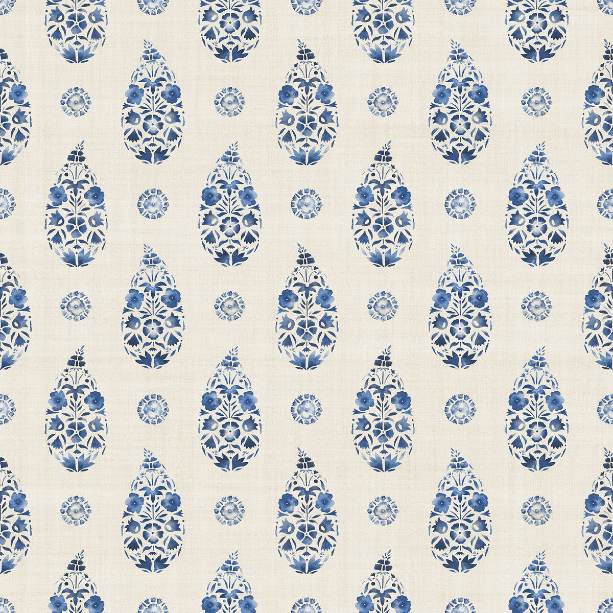 Paisley Blue Victorian Wallpaper by Coordonné