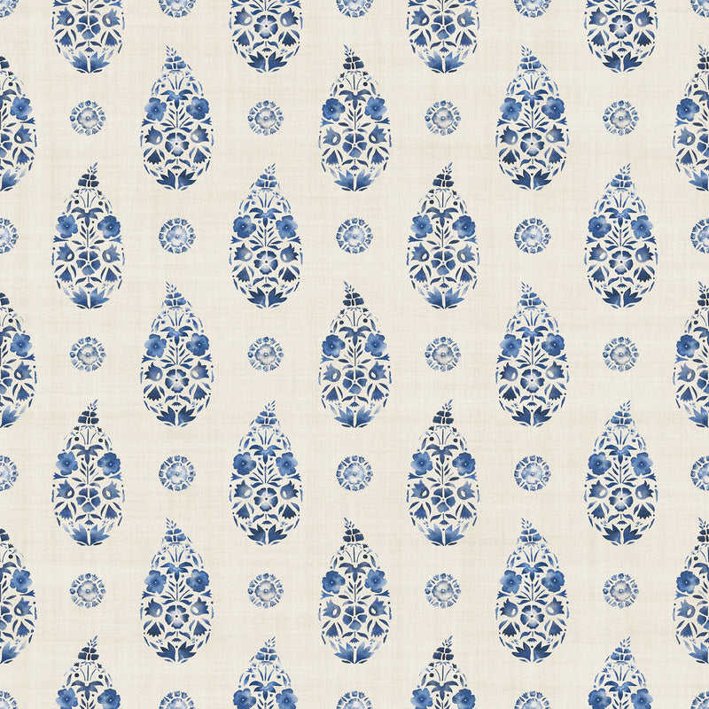 Paisley Blue Victorian Wallpaper by Coordonné