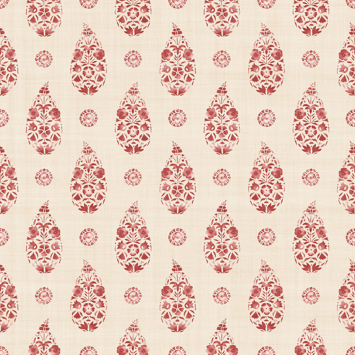 Paisley Red Victorian Wallpaper by Coordonné