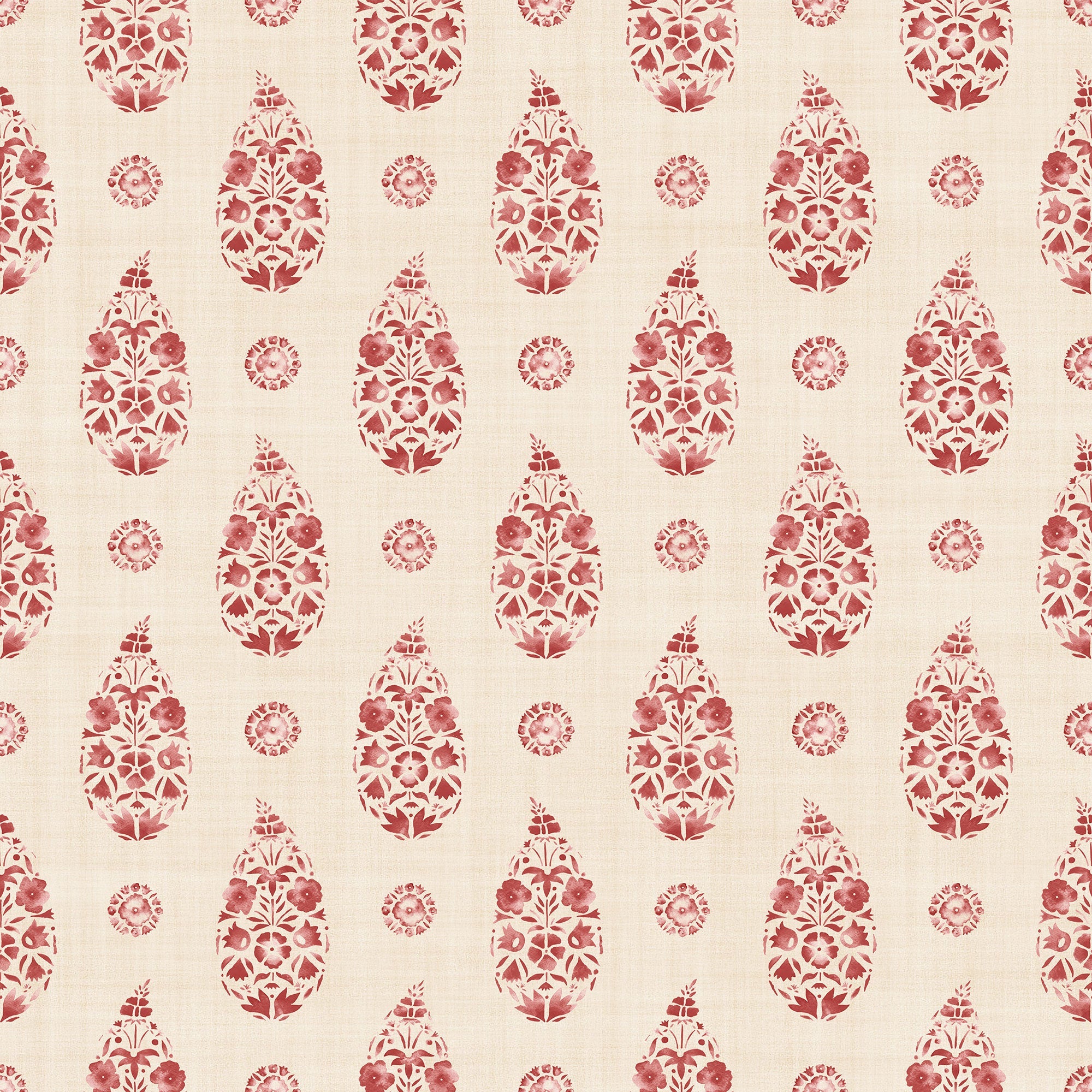 Paisley Red Victorian Wallpaper by Coordonné