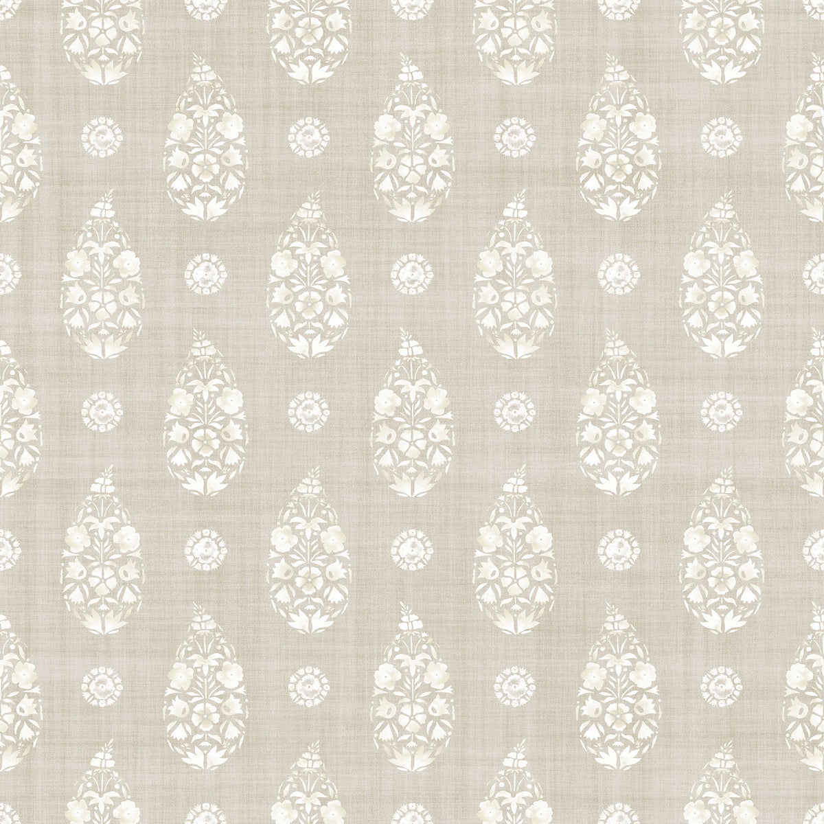 Paisley Taupe Victorian Wallpaper by Coordonné