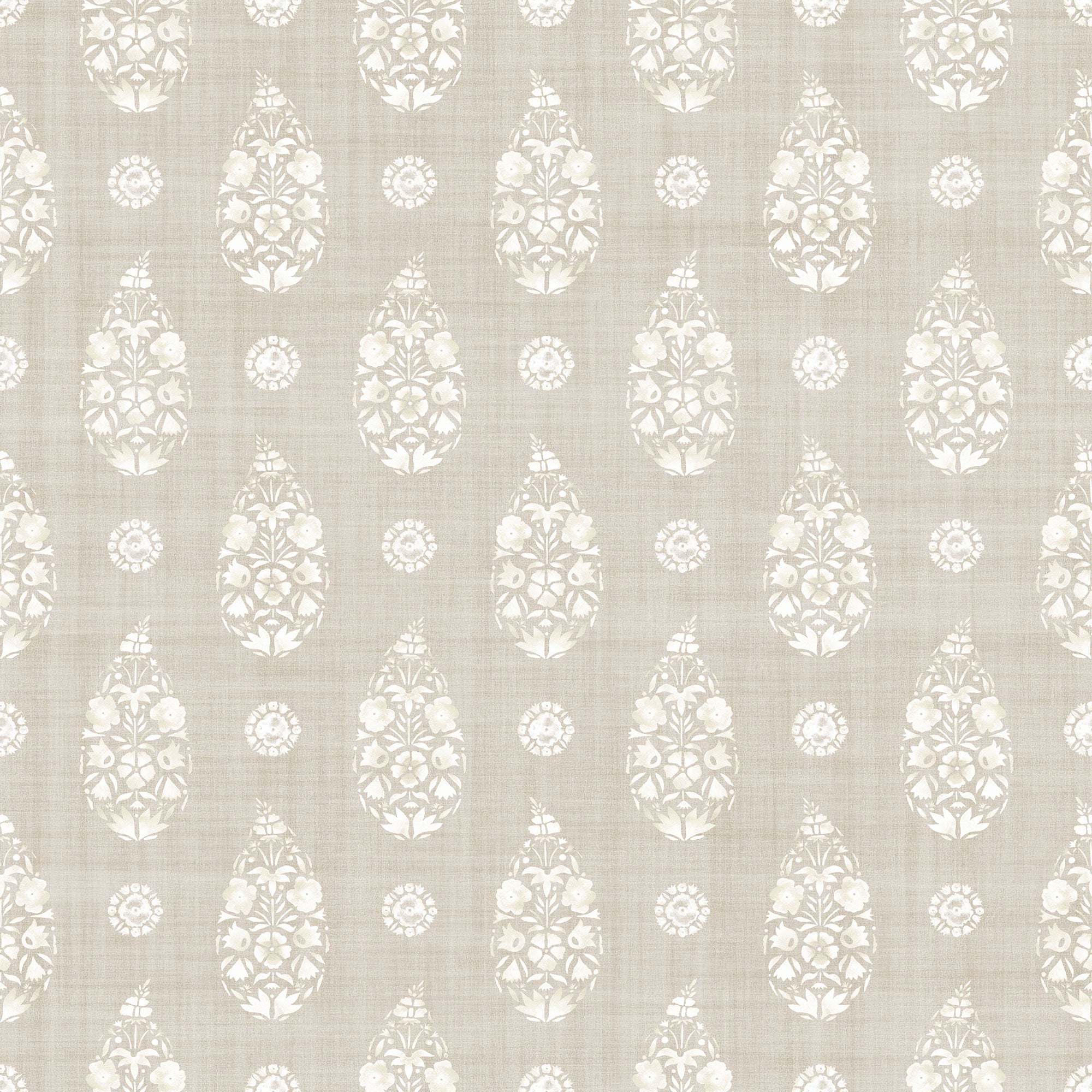Paisley Taupe Victorian Wallpaper by Coordonné