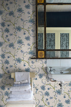 Lily Blue Victorian Wallpaper by Coordonné