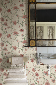Lily Red Victorian Wallpaper by Coordonné