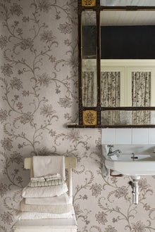 Lily Ecru Victorian Wallpaper by Coordonné