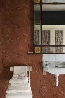 Lily Clay Victorian Wallpaper by Coordonné