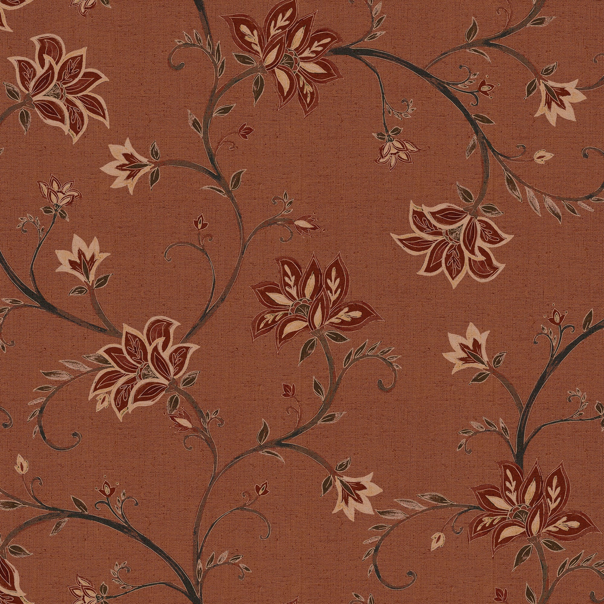 Lily Clay Victorian Wallpaper by Coordonné