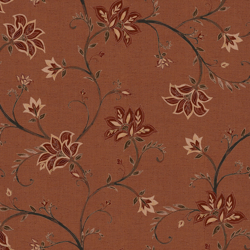 Lily Clay Victorian Wallpaper by Coordonné