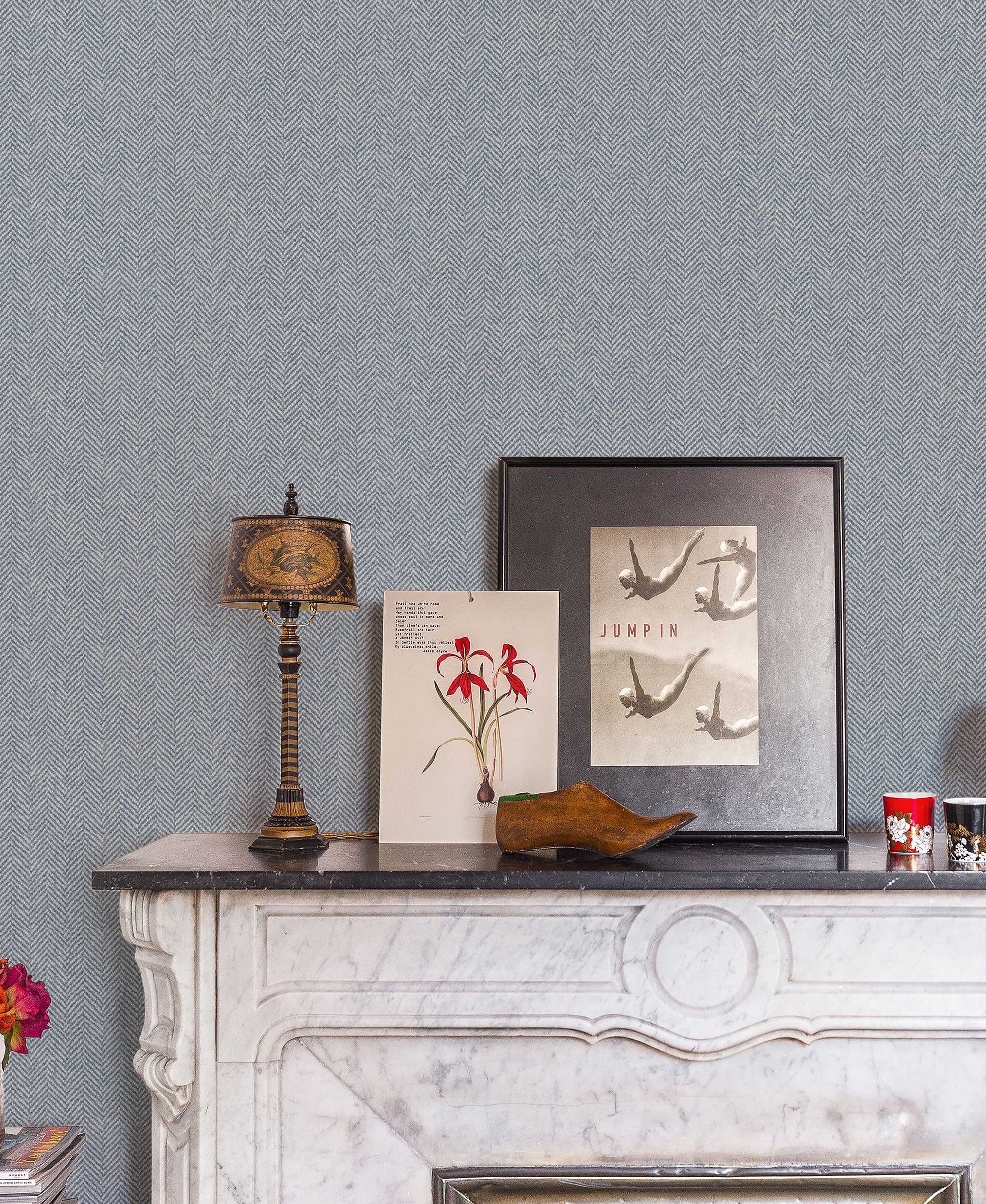 Spike Blue Victorian Wallpaper by Coordonné