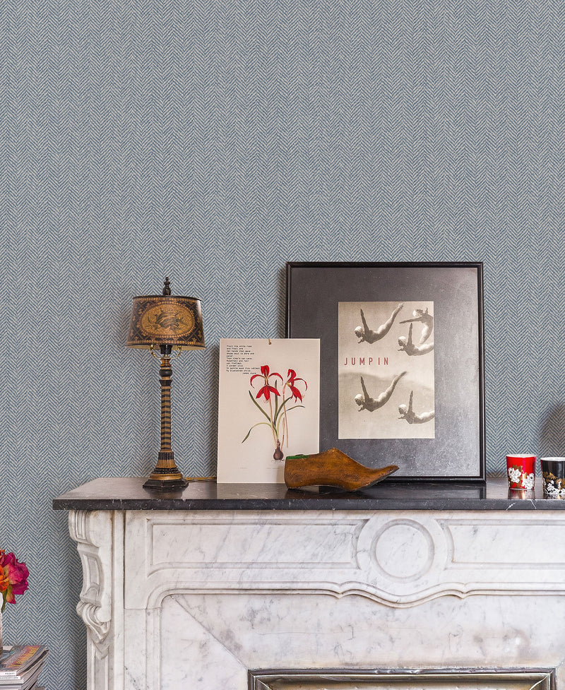 Spike Blue Victorian Wallpaper by Coordonné