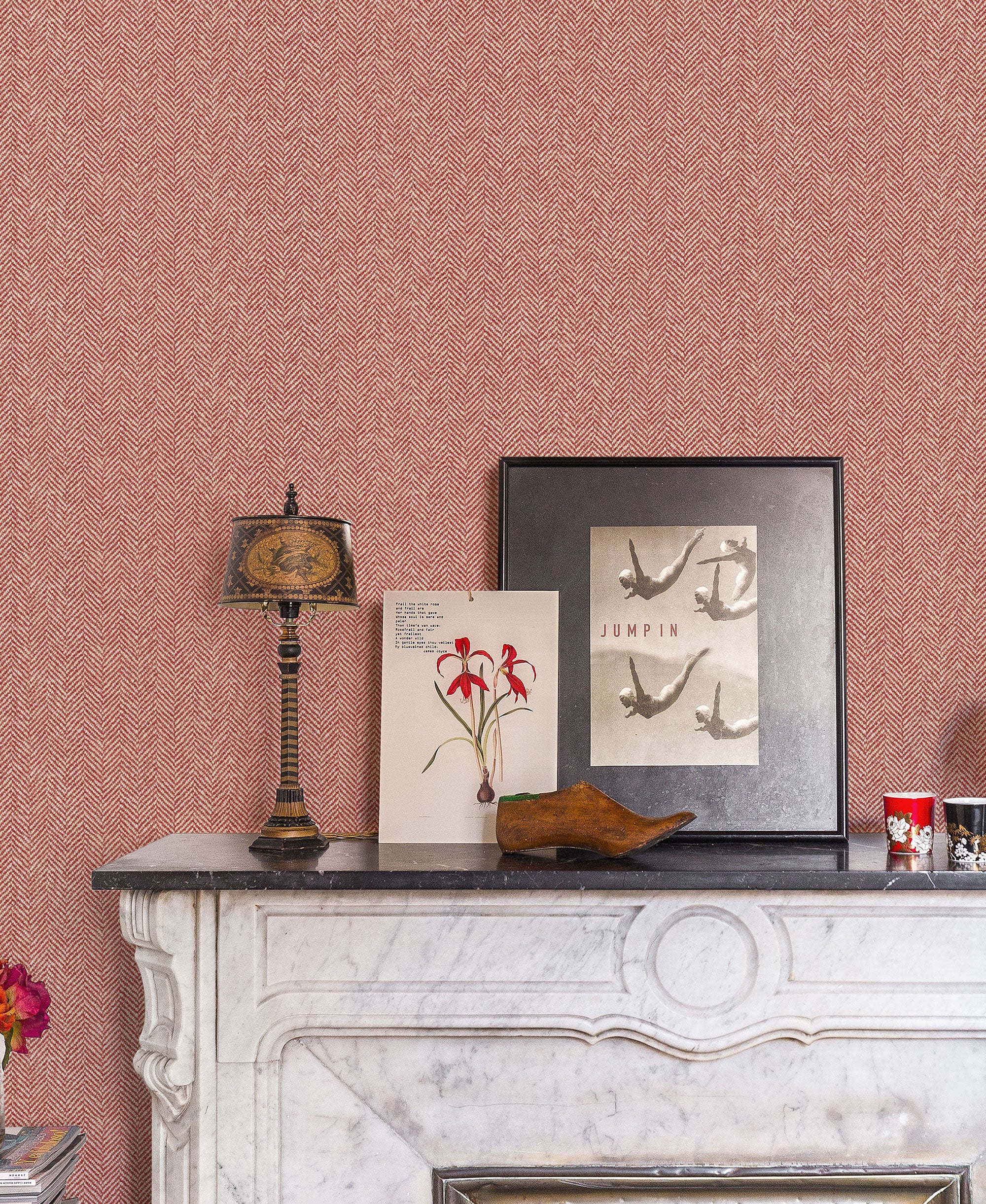 Spike Red Victorian Wallpaper by Coordonné