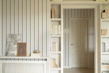 Lineal Blue Victorian Wallpaper by Coordonné