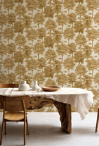 Chestnut Tree Curry Victorian Wallpaper by Coordonné