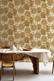 Chestnut Tree Curry Victorian Wallpaper by Coordonné