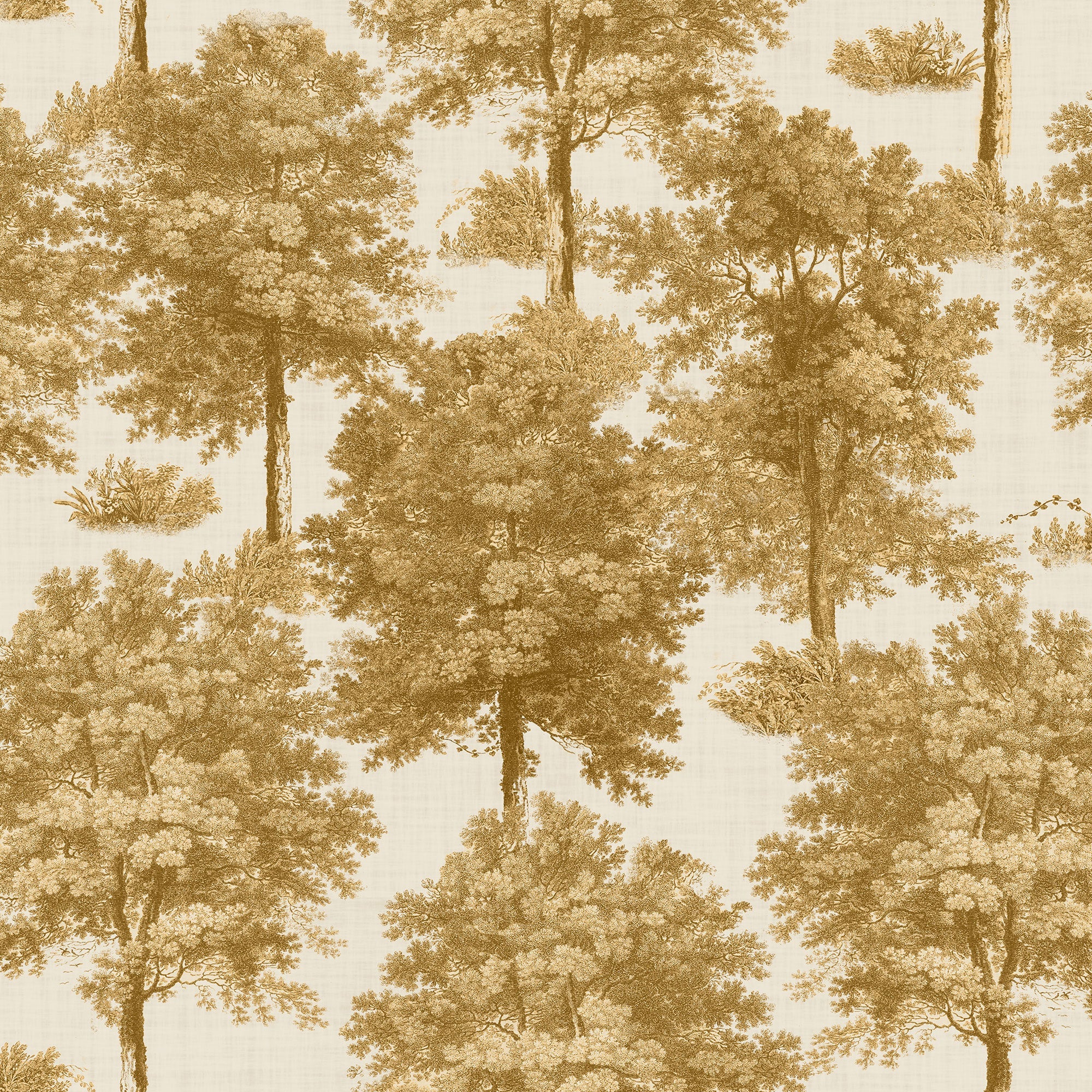 Chestnut Tree Curry Victorian Wallpaper by Coordonné