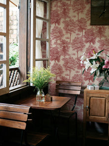 Chestnut Tree Red Victorian Wallpaper by Coordonné