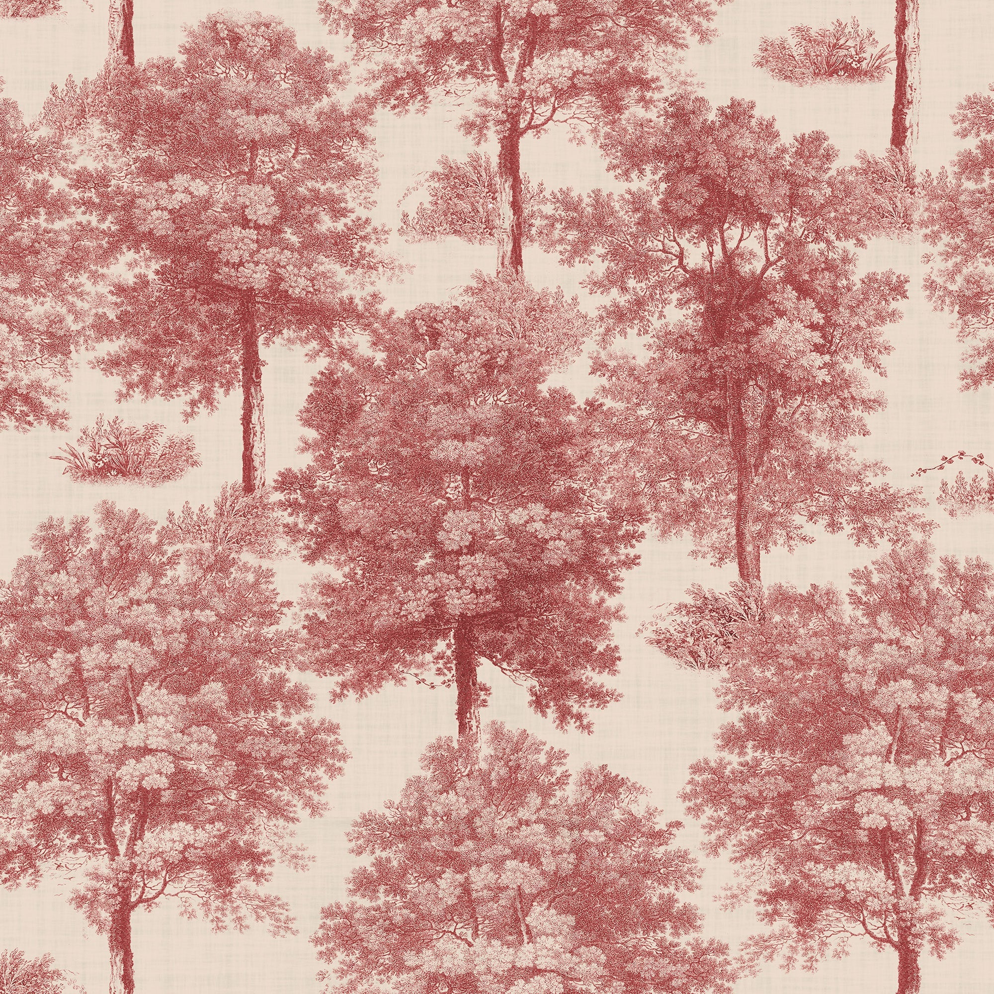 Chestnut Tree Red Victorian Wallpaper by Coordonné
